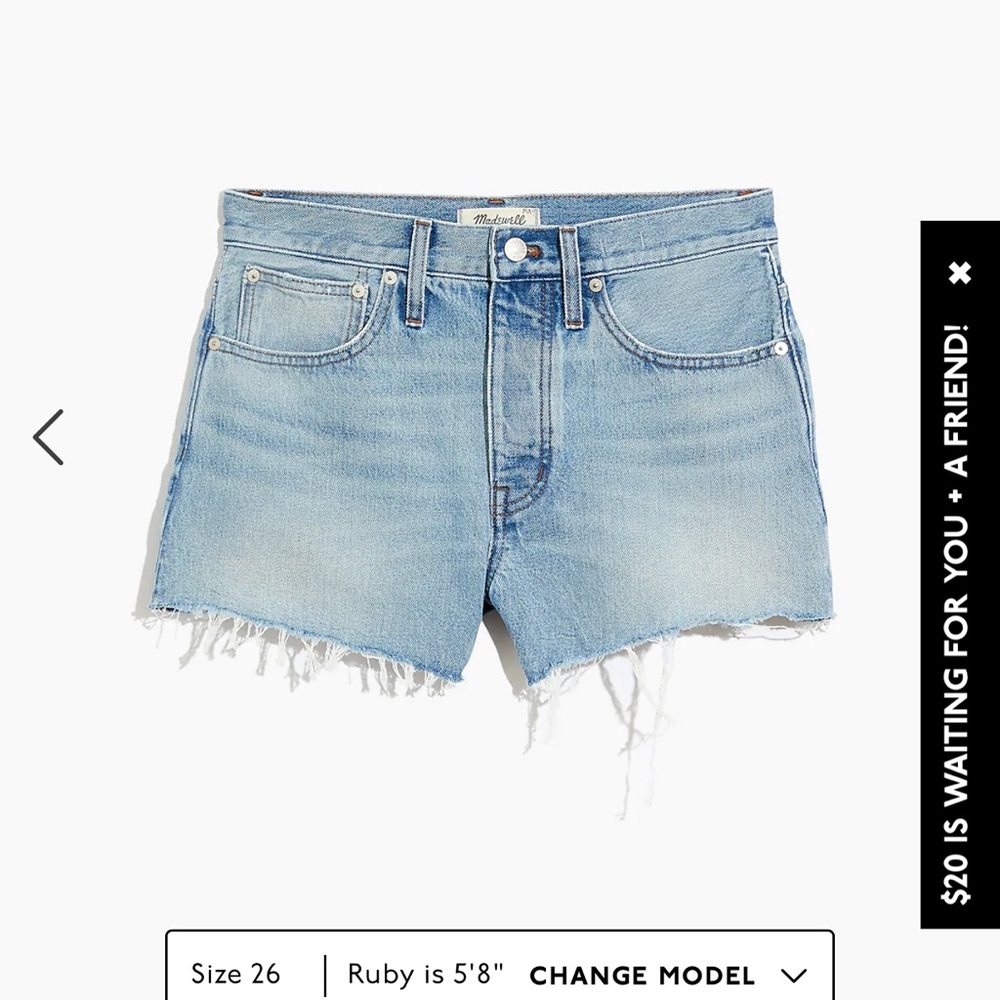 Madewell Relaxed Denim Shorts in Rosemount Wash: Destroyed Hem Edition